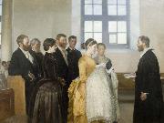 Michael Ancher A Baptism USA oil painting artist